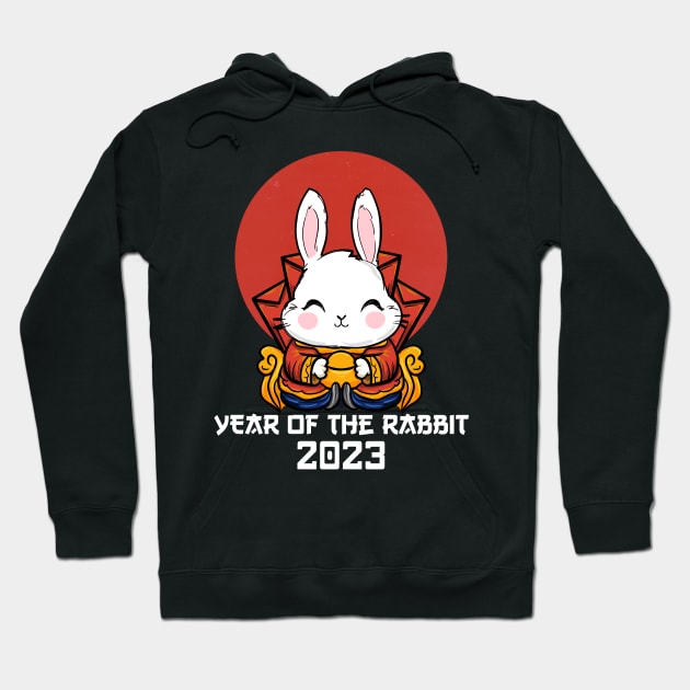 Cute Rabbit Chinese New Year 2023 - Year of the Rabbit 2023 Hoodie by Jhon Towel